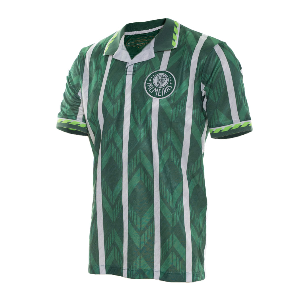 Tabela de tamanhos da camiseta Palmeiras retrô Betel verde